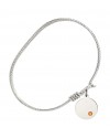 6222STN11 Plain Disc Bangle Bracelet, Available in multiple sizes and designs