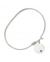 6222STN12 Plain Disc Bangle Bracelet, Available in multiple sizes and designs