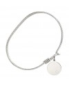 6222STN4 Plain Disc Bangle Bracelet, Available in multiple sizes and designs