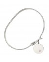 6222STN6 Plain Disc Bangle Bracelet, Available in multiple sizes and designs