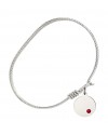 6222STN7 Plain Disc Bangle Bracelet, Available in multiple sizes and designs