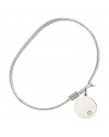 6222STN8 Plain Disc Bangle Bracelet, Available in multiple sizes and designs