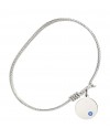 6222STN9 Plain Disc Bangle Bracelet, Available in multiple sizes and designs