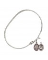 9151 St. Christopher/Football Bangle Bracelet, Available in multiple sizes and designs