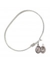 9155 St. Christopher/Ice Hockey Bangle Bracelet, Available in multiple sizes and designs