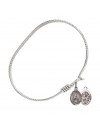 9165 St. Sebastian/Ice Hockey Bangle Bracelet, Available in multiple sizes and designs