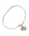 9181 St. Rita / Baseball Bangle Bracelet, Available in multiple sizes and designs