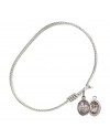 9186 St. Sebastian / Volleyball Bangle Bracelet, Available in multiple sizes and designs