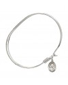 St. Maximilian Kolbe Bangle Bracelet-B4206RH-9073SS