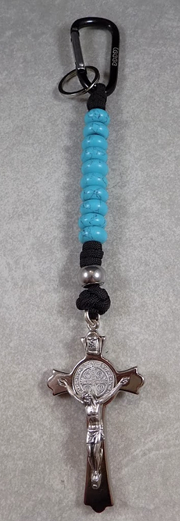 Angus Dei One Decade Turquoise Paracord Rosary