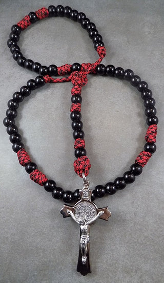 Black Monk Paracord Rosary - BMRED