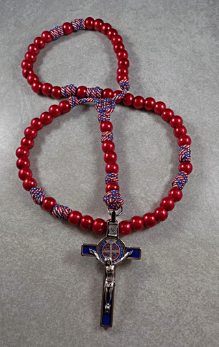 American Red Paracord Rosary - BMUSR