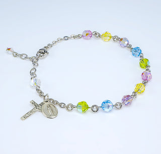 Swarovski Crystal Multi-Color Round Shaped Rosary Bracelet - BR8550ML