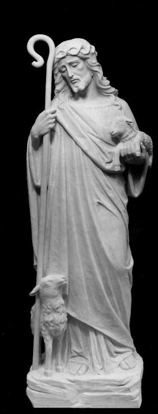 CC02-1013 Marble Good Shepherd Statue