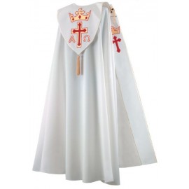 64059A White Cope and Humeral Veil Set