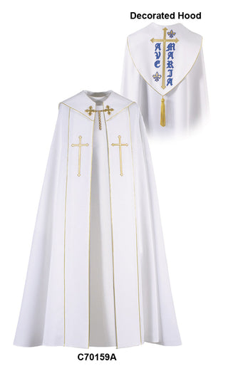 WHITE/BLUE AVE MARIA COPE - C70159A