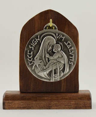 PY202KBSP-STAND Our Lady of Mount Carmel on Wooden Stand