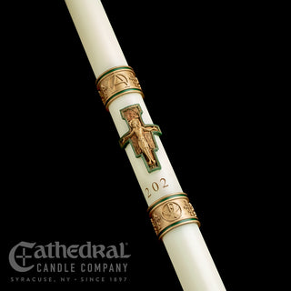 Cross of St. Francis - Sculptwax - Paschal Candle - CC-PASCHAL-CSF