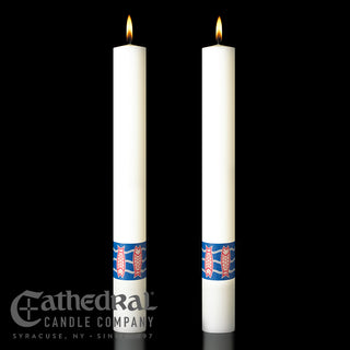 Complementing Altar Candles for Benedictine Paschal Candle  - CC-PCAC-BEN
