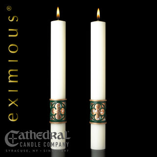 Complementing Altar Candles for Christus Rex (Christ the King) Paschal Candle  - CC-PCAC-CR