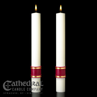 Complementing Altar Candles for Crux Trinitas Paschal Candle  - CC-PCAC-CT