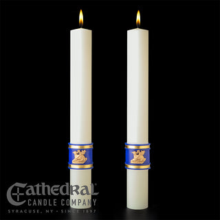 Complementing Altar Candles for The Holy Eucharist Paschal Candle  - CC-PCAC-HE