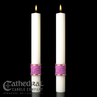 Complementing Altar Candles for Jubilation Paschal Candle  - CC-PCAC-JUB