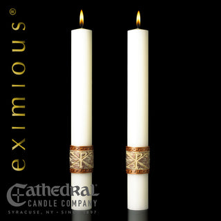 Complementing Altar Candles for Luke 24 Paschal Candle  - CC-PCAC-L24