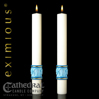 Complementing Altar Candles for Most Holy Rosary Paschal Candle  - CC-PCAC-MHR