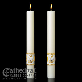 Complementing Altar Candles for Ornamented Paschal Candle  - CC-PCAC-ORN