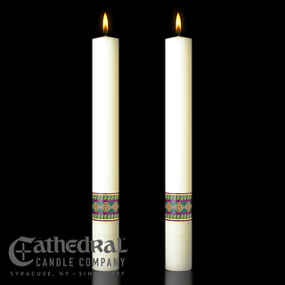 Complementing Altar Candles for Prince of Peace Paschal Candle  - CC-PCAC-POP