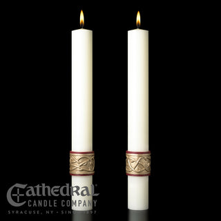 Complementing Altar Candles for Sacred Heart Paschal Candle  - CC-PCAC-SH