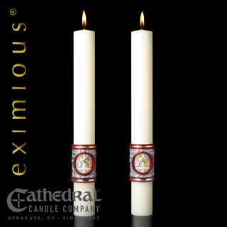 Complementing Altar Candles for Upon This Rock Paschal Candle  - CC-PCAC-UTR