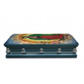 CNB17590-GU3 Our Lady of Guadalupe Cromo Casket