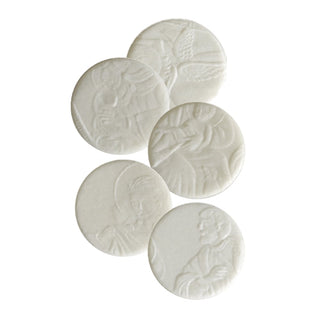 Communion Hosts - White Assorted Designs - 1-1/4" Diameter - 500 pieces/bag - CH114W