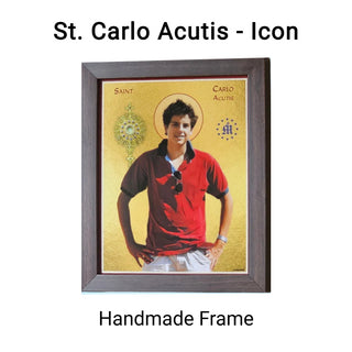 St.St. Carlo Acutis Icon - Framed Print - 8" x 10" - CI-CA-FRAME-8X10