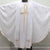 CLA-LINOWHITE White Chasuble And Stole Set Lino Panama