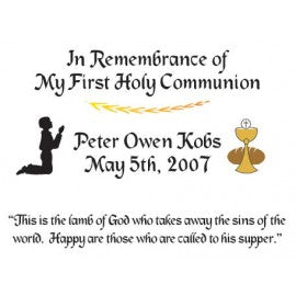 WRGPLAQUE-COMMBOY Personalized Communion Boy Plaque