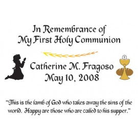 WRGPLAQUE-COMMGIRL Personalized Communion Girl Plaque