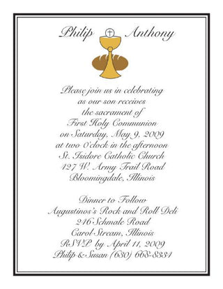 WRGINV Personalized Communion Invitations