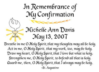 WRGPLAQUE-CONF1 Personalized Confirmation Plaque