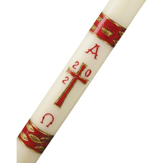 Gloria Burgundy Paschal Candle - D-PASCHAL-GLORIA-BUR