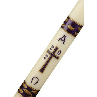 Gloria Purple Paschal Candle - D-PASCHAL-GLORIA-PUR