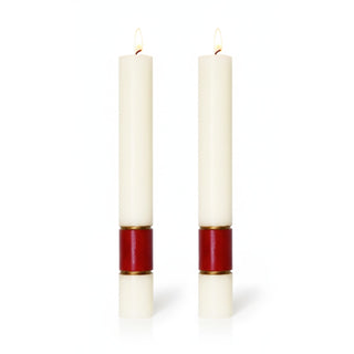 Complementary Altar Candles for Gloria Burgundy Paschal Candle - D-PCAC-GLORIA-BUR