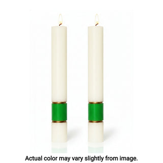 Complementary Altar Candles for Gloria Green Paschal Candle - D-PCAC-GLORIA-GRE