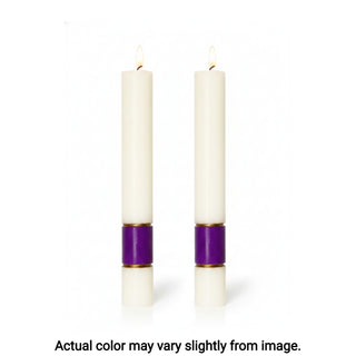 Complementary Altar Candles for Gloria Purple Paschal Candle - D-PCAC-GLORIA-PUR