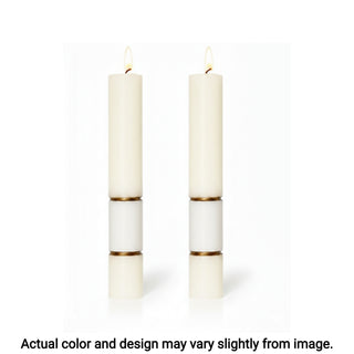 Complementary Altar Candles for Gloria White Paschal Candle - D-PCAC-GLORIA-WH