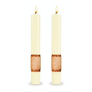 Complementary Altar Candles for Holy Cross of San Damiano Paschal Candle - D-PCAC-HC-OF-SD