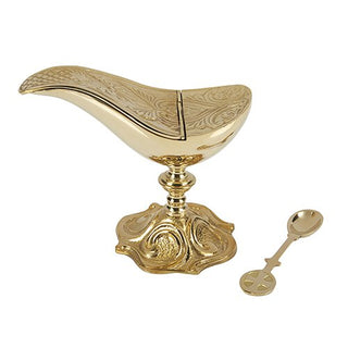 Ornate Boat with Spoon - PCD3160