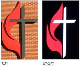 6' Front Illuminated Indoor/Outdoor Cross - CF6FL